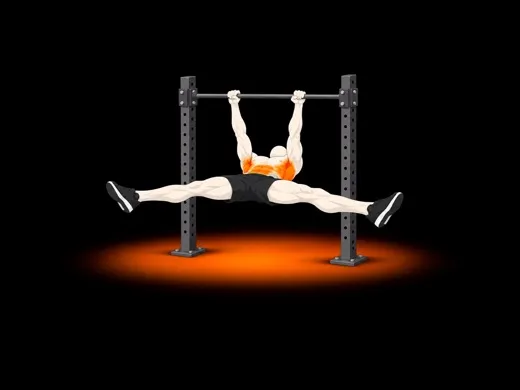 Straddle Front Lever illustration